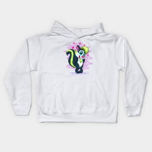 Cartoon Shy Skunk Kids Hoodie